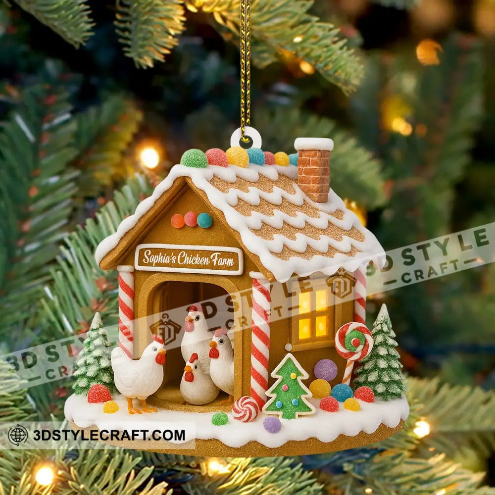 Chicken Farm Home Decor Christmas Ornament Personalized Ornament Ornament