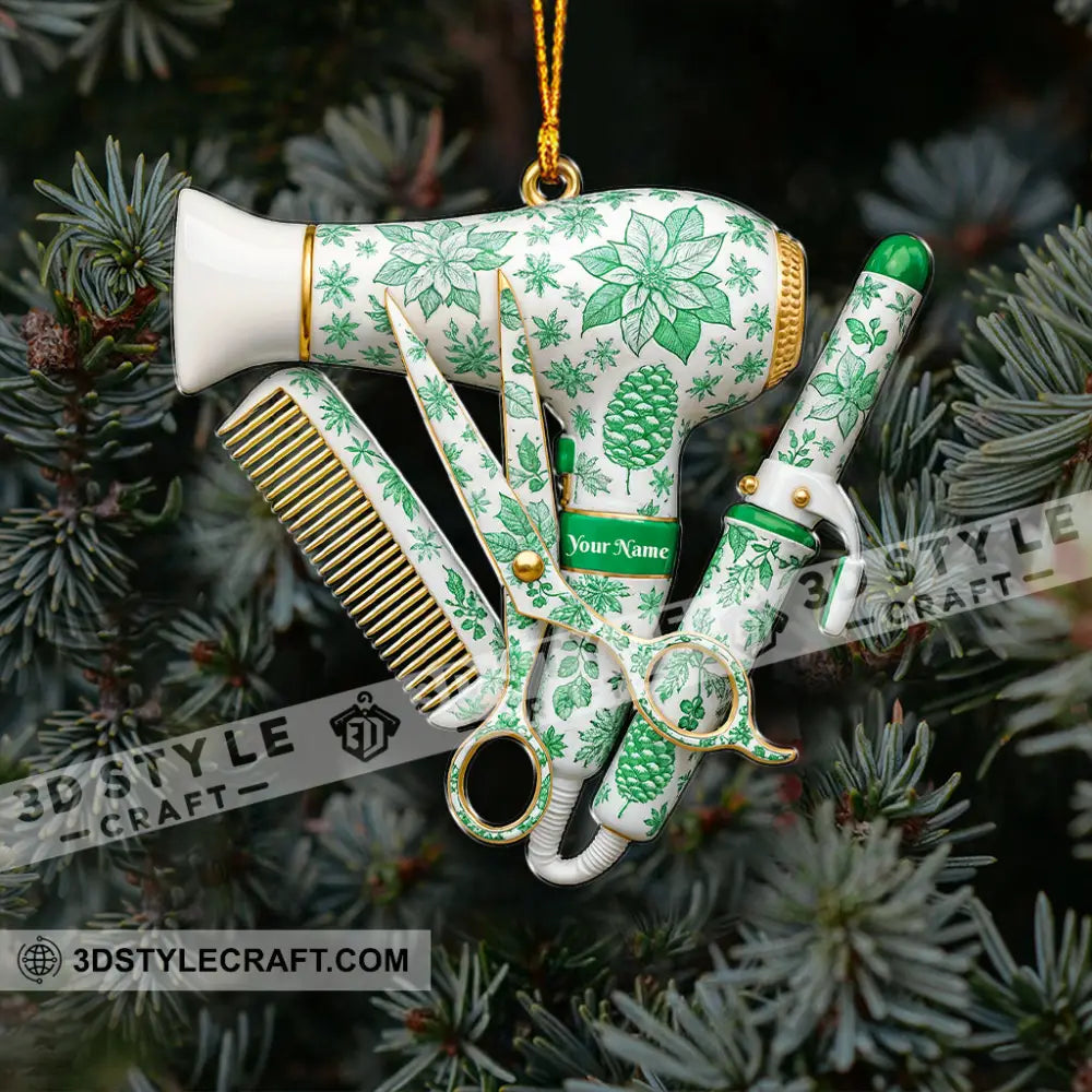 Christmas Barber Home Decor Christmas Ornament Personalized Ornament Ornament