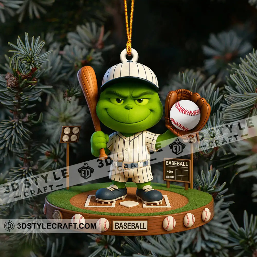 Christmas Baseball Lover Home Decor Christmas Ornament Personalized Ornament Ornament