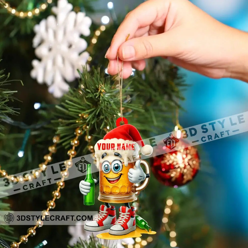 Christmas Beer Home Decor Christmas Ornament Personalized Ornament Ornament