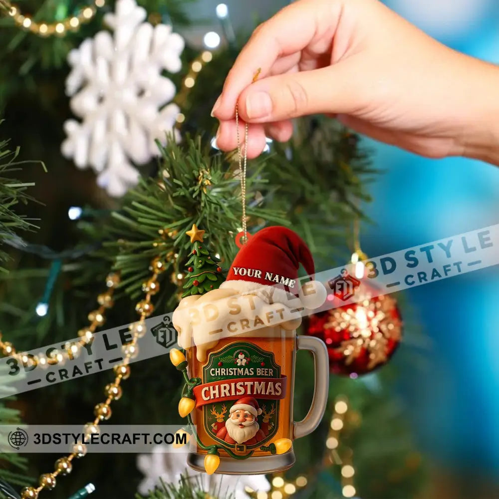 Christmas Beer Home Decor Christmas Ornament Personalized Ornament Ornament