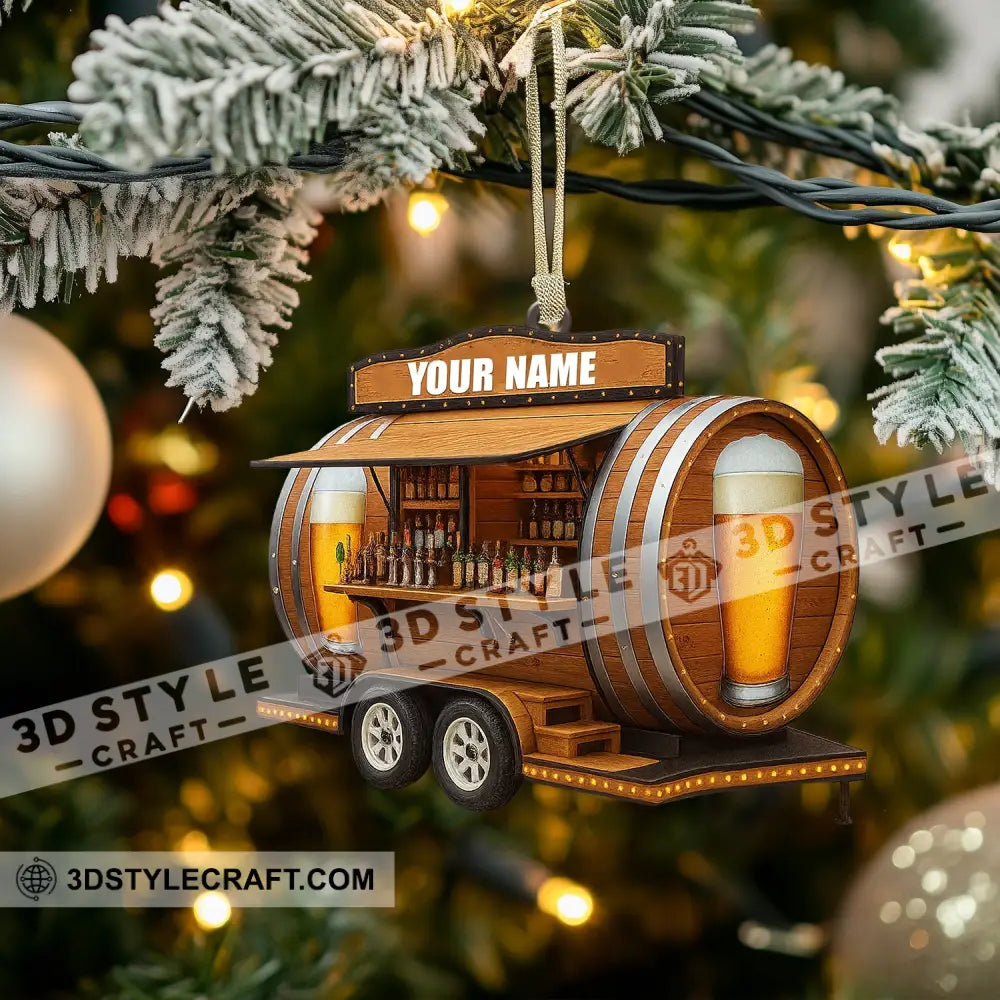 Christmas Beer Shop Home Decor Christmas Ornament Personalized Ornament Ornament