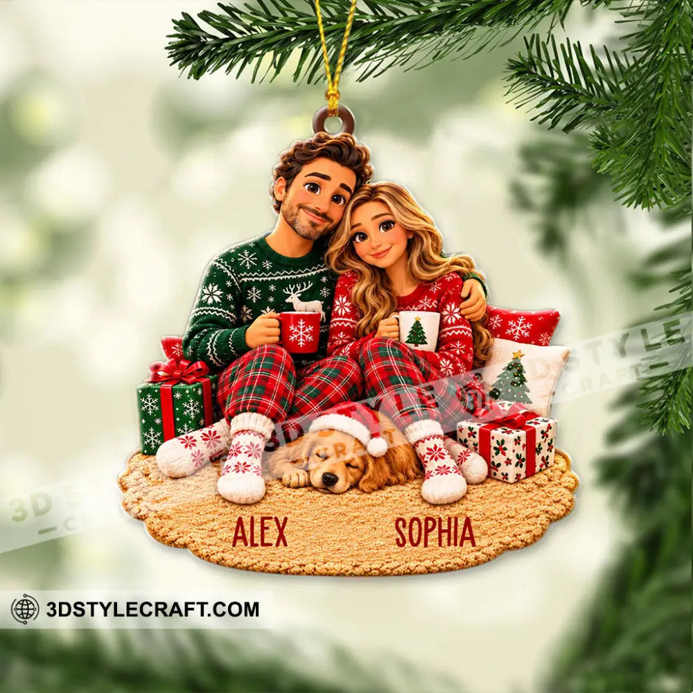 Christmas Couple Home Decor Christmas Ornament Personalized Ornament - Ornament