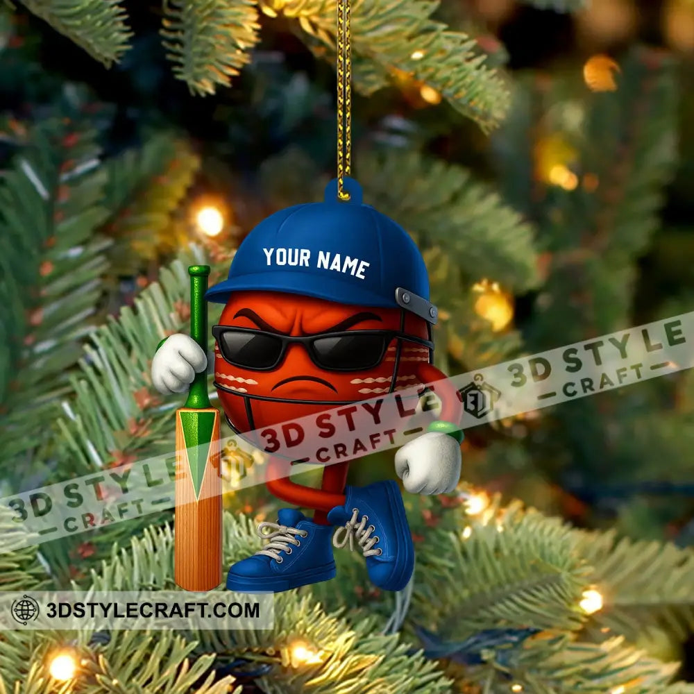 Christmas Cricket Ball Home Decor Christmas Ornament Personalized Ornament Ornament