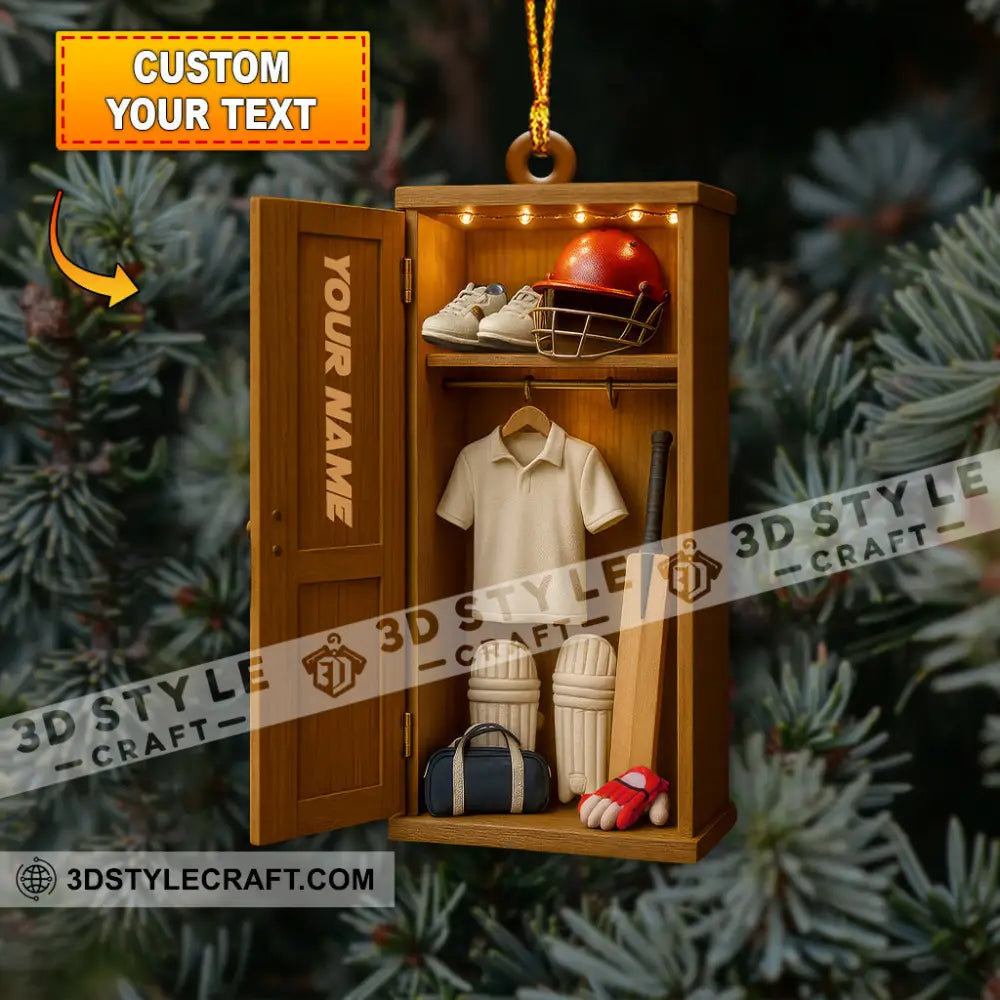 Christmas Cricket Players Home Decor Christmas Ornament Personalized Ornament 3.54’’ / 1 Ornament Ornament