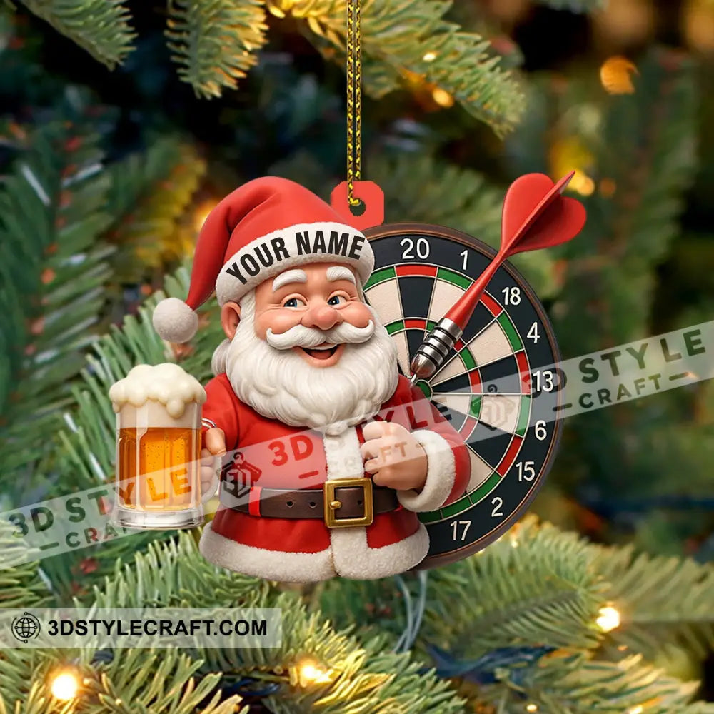 Christmas Darts And Beer Lover Home Decor Christmas Ornament Personalized Ornament Ornament
