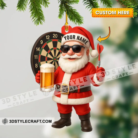 Christmas Darts Santa Home Decor Christmas Ornament Personalized Ornament 3.54’’ / 1 Ornament Ornament
