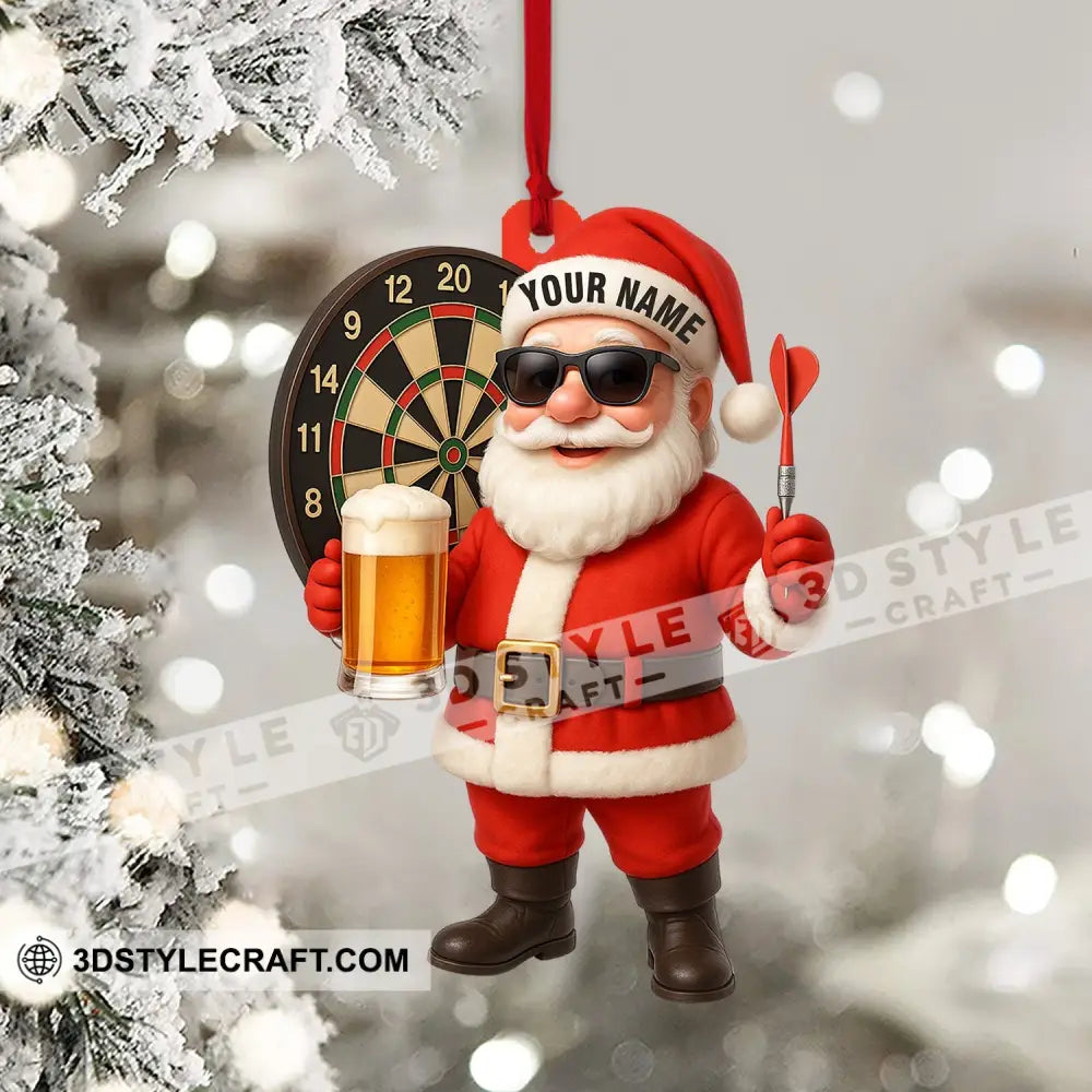 Christmas Darts Santa Home Decor Christmas Ornament Personalized Ornament Ornament