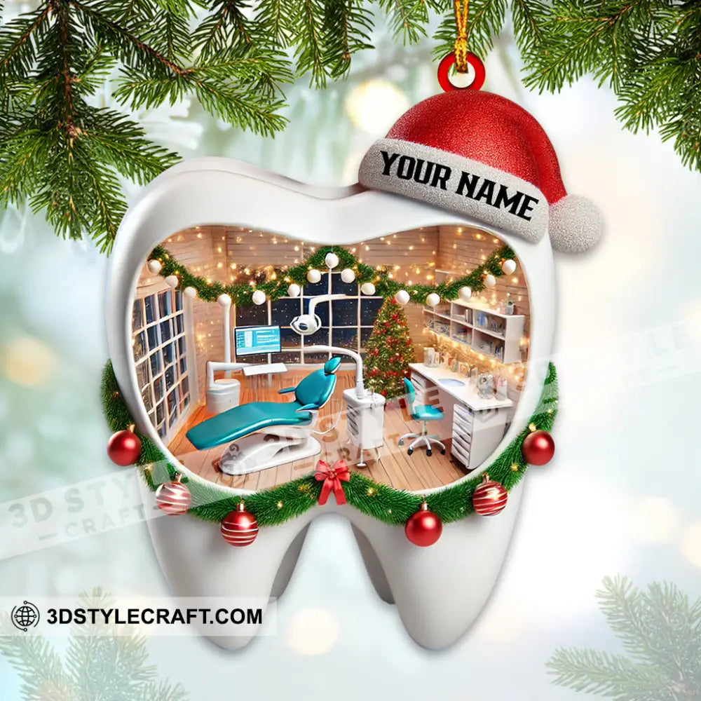 Christmas Dentist Home Decor Ornament Personalized