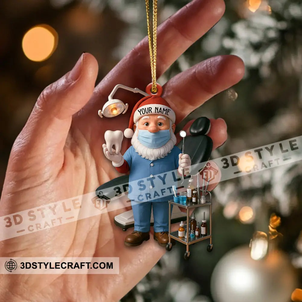 Christmas Dentist Santa Home Decor Christmas Ornament Personalized Ornament Ornament