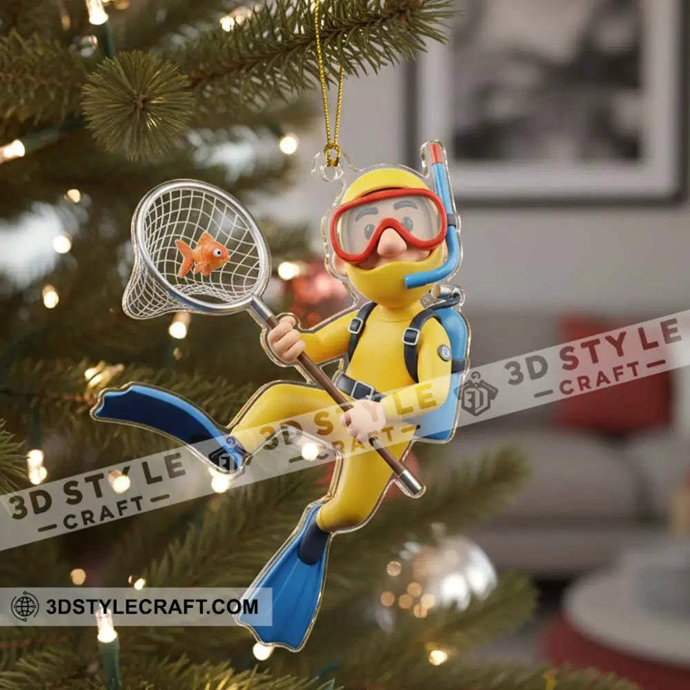 Christmas Diving Home Decor Christmas Ornament Personalized Ornament Ornament