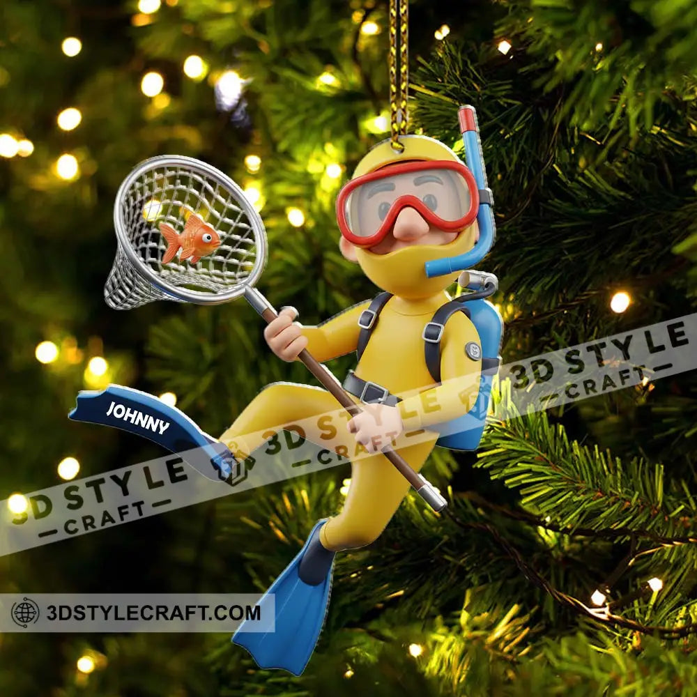 Christmas Diving Home Decor Christmas Ornament Personalized Ornament Ornament