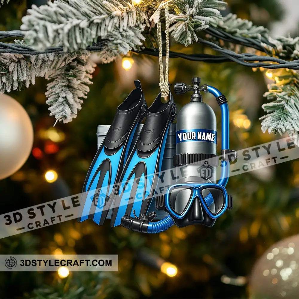 Christmas Diving Home Decor Christmas Ornament Personalized Ornament Ornament