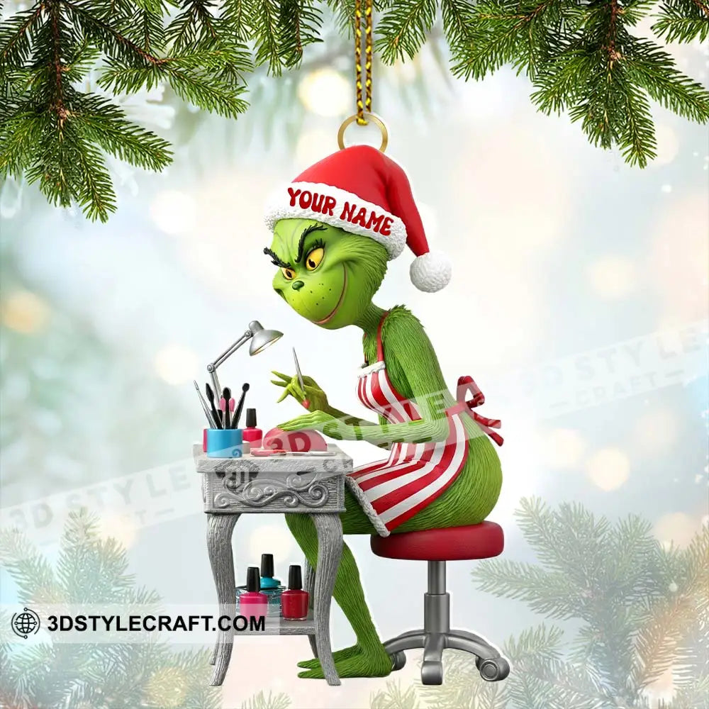 Christmas ELF Nails Artist Home Decor Christmas Ornament Personalized Ornament Ornament