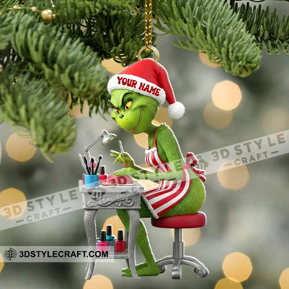 Christmas ELF Nails Artist Home Decor Christmas Ornament Personalized Ornament Ornament