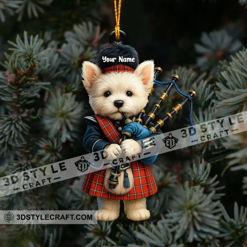 Christmas Funny West Highland Terrier Home Decor Christmas Ornament Personalized Ornament Ornament