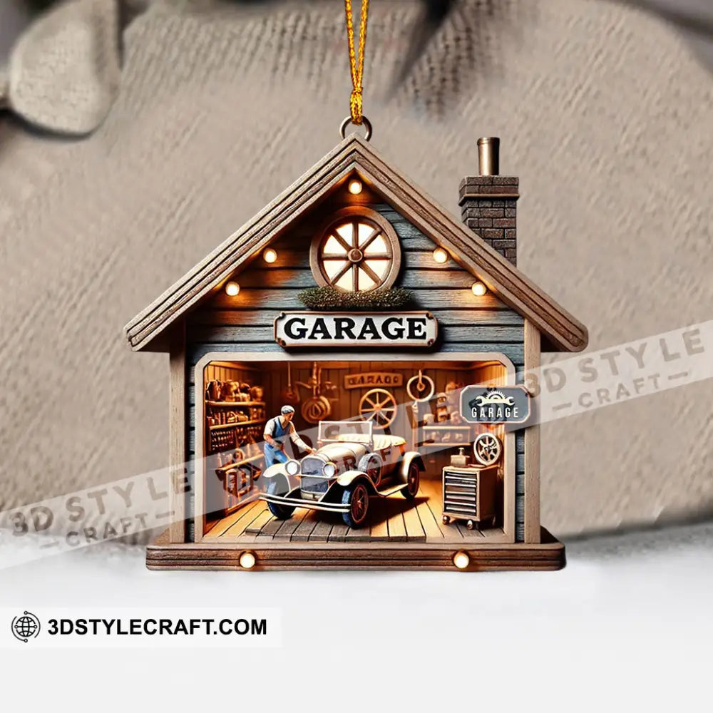 Christmas Garage Home Decor Ornament Personalized 3.54’’ / 1