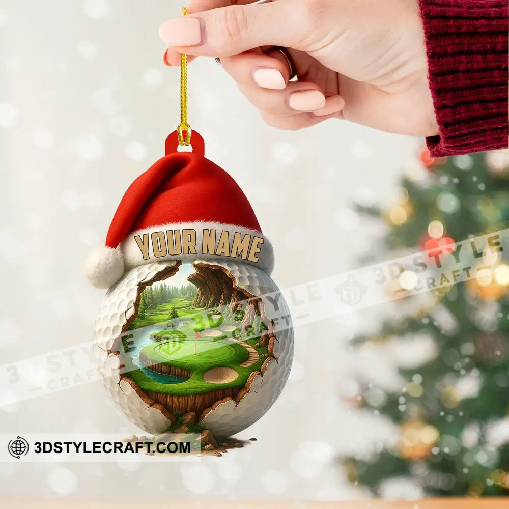 Christmas Golf Lover Home Decor Christmas Ornament Personalized Ornament Ornament