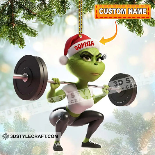Christmas Gym Girl Home Decor Christmas Ornament Personalized Ornament 3.54’’ / 1 Ornament Ornament