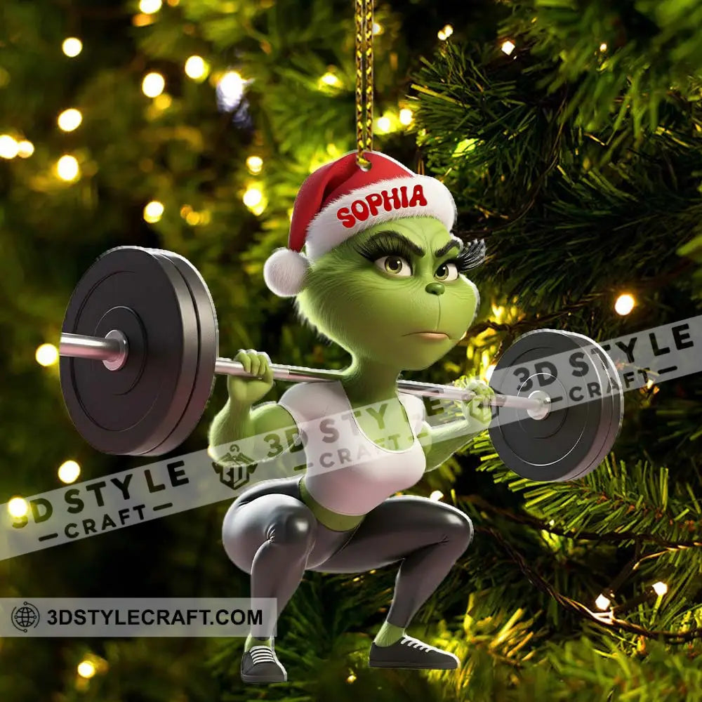 Christmas Gym Girl Home Decor Christmas Ornament Personalized Ornament Ornament