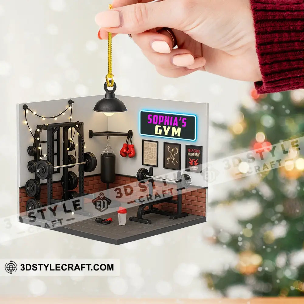 Christmas Gym House Home Decor Christmas Ornament Personalized Ornament Ornament