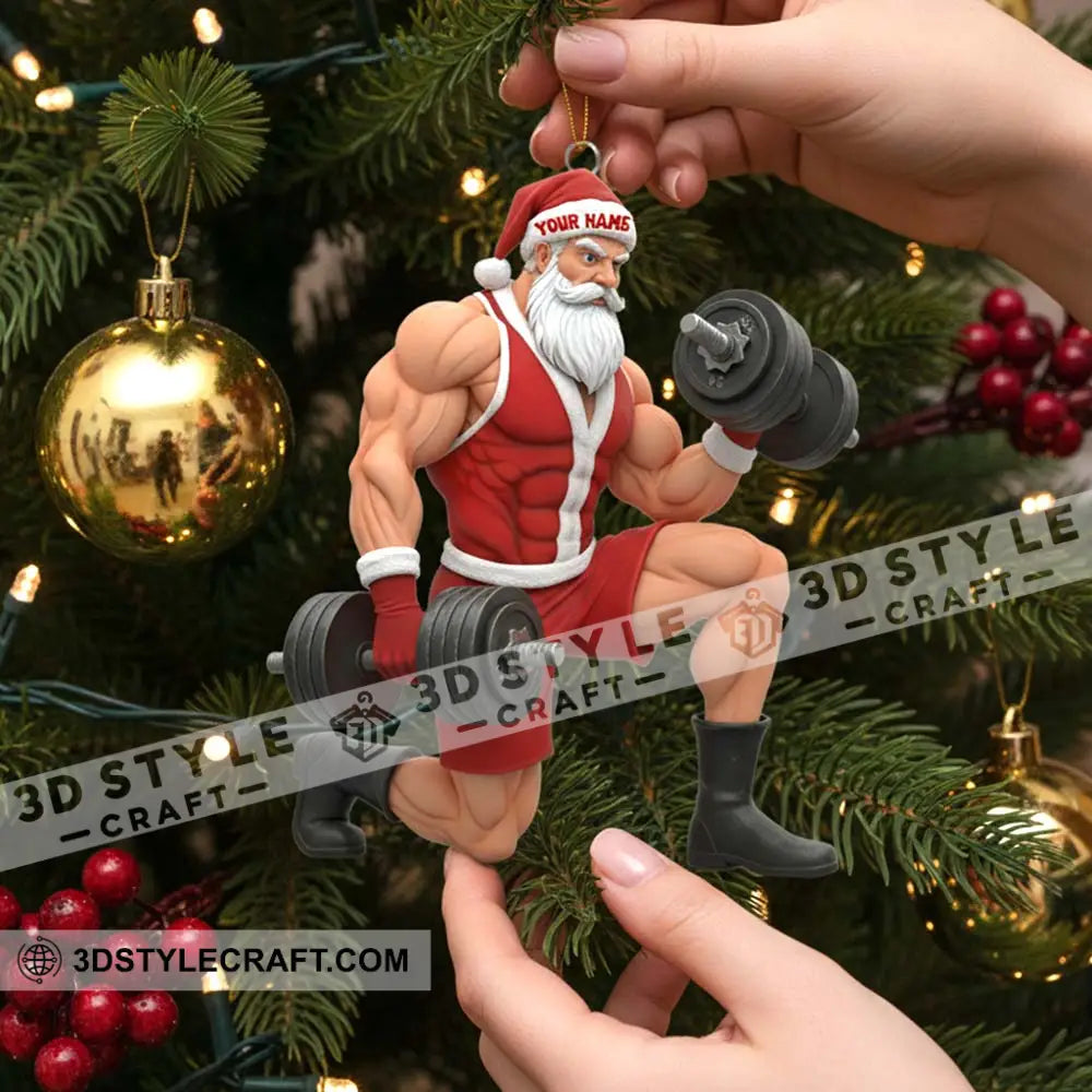 Christmas Gymer Santa Home Decor Christmas Ornament Personalized Ornament Ornament