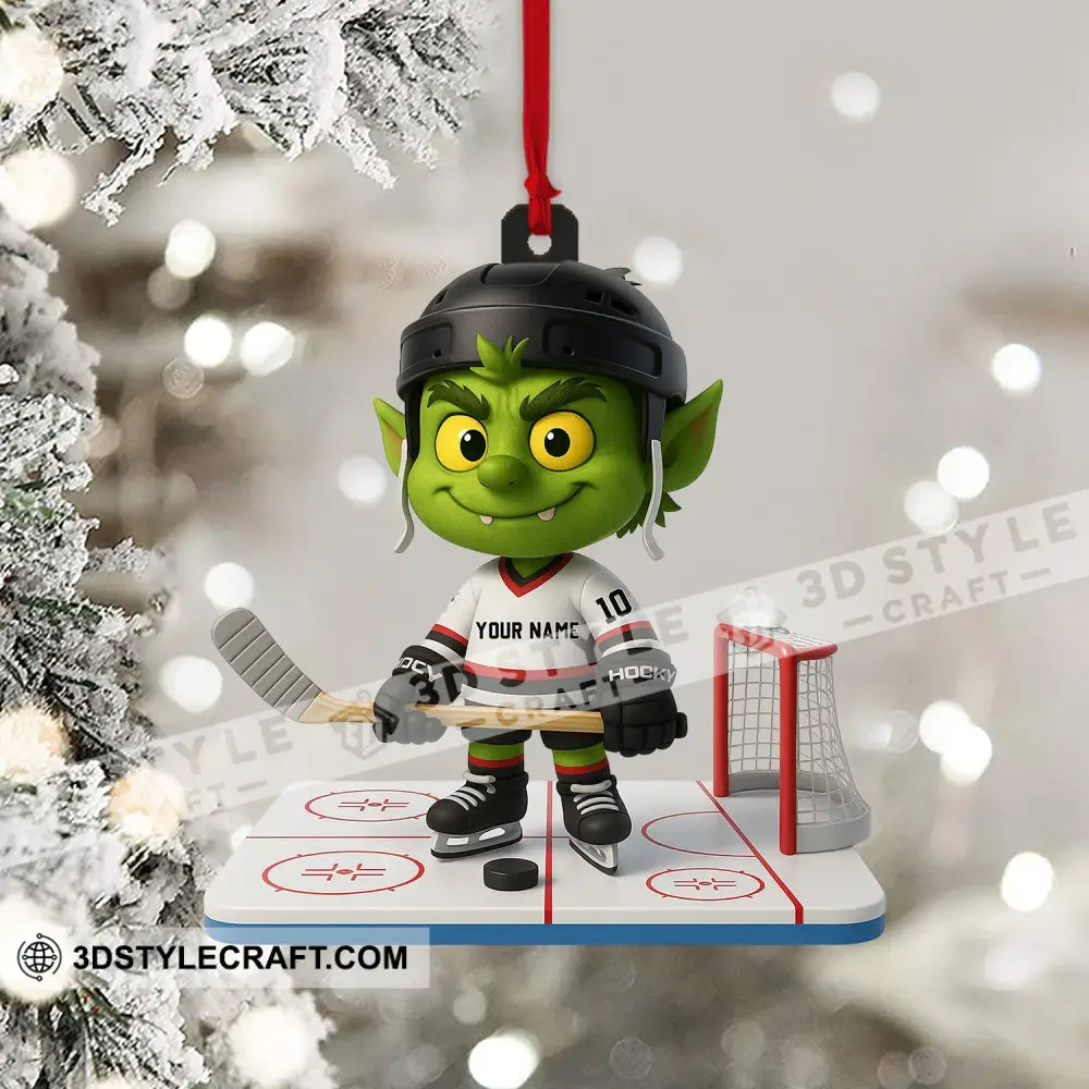 Christmas Hockey Home Decor Christmas Ornament Personalized Ornament Ornament
