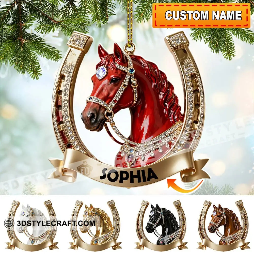 Christmas Horse Loving Home Decor Christmas Ornament Personalized Ornament Ornament