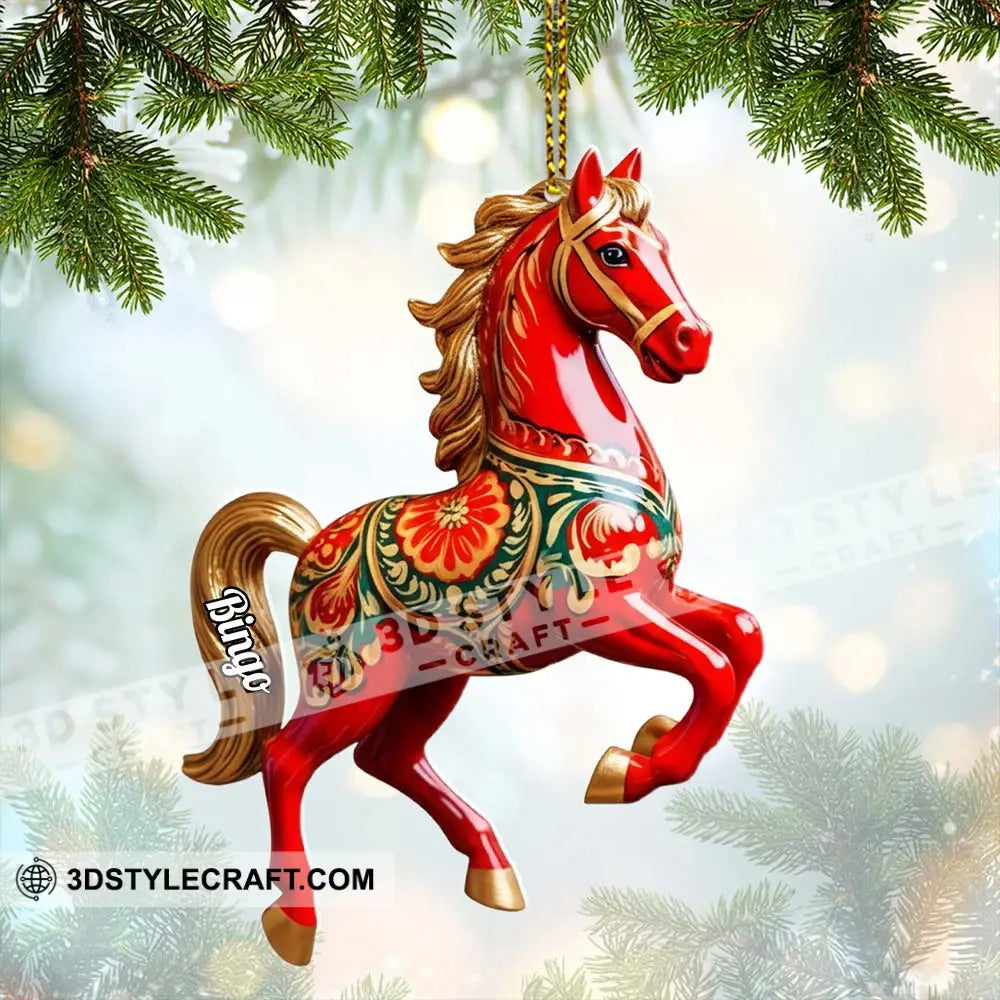 Christmas Horse Loving Home Decor Christmas Ornament Personalized Ornament Ornament