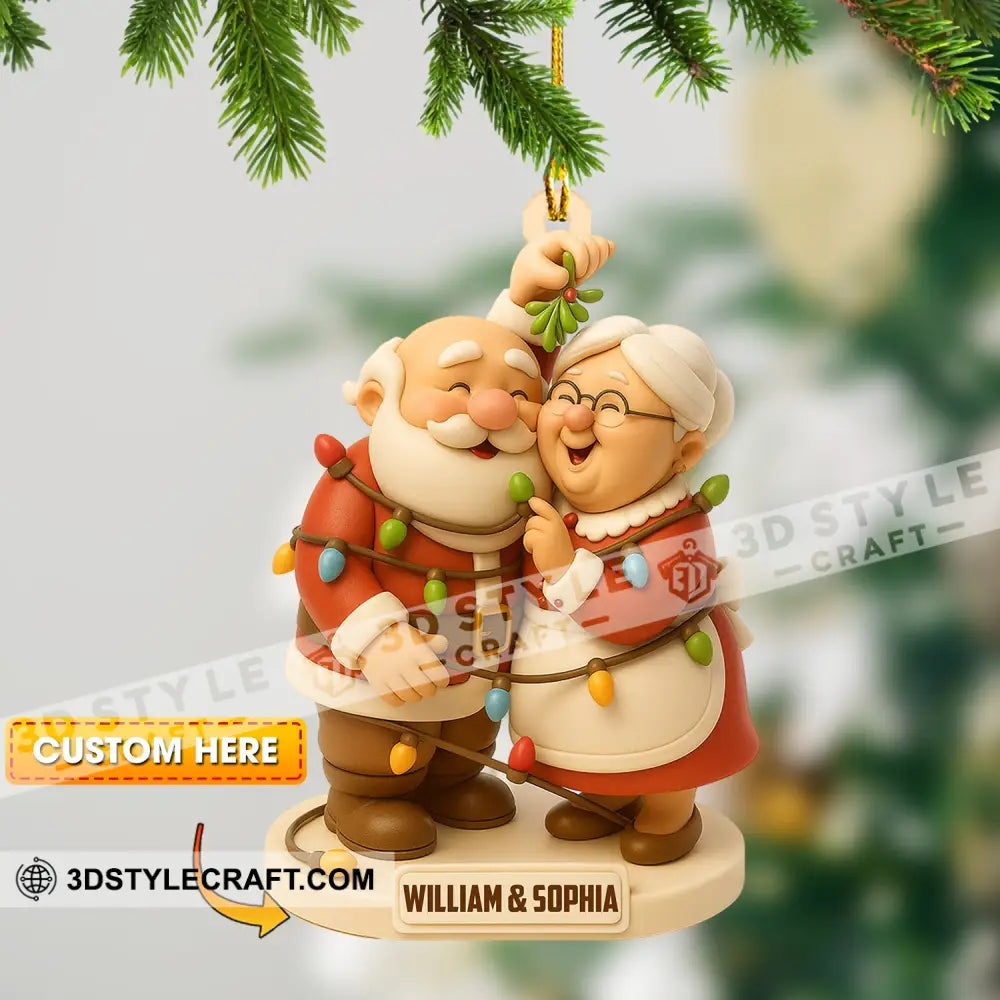 Christmas Old Couple Home Decor Christmas Ornament Personalized Ornament 3.54’’ / 1 Ornament Ornament