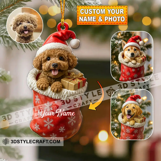 Christmas Pet Photo Home Decor Christmas Ornament Personalized Ornament 3.54’’ / 1 Ornament Ornament