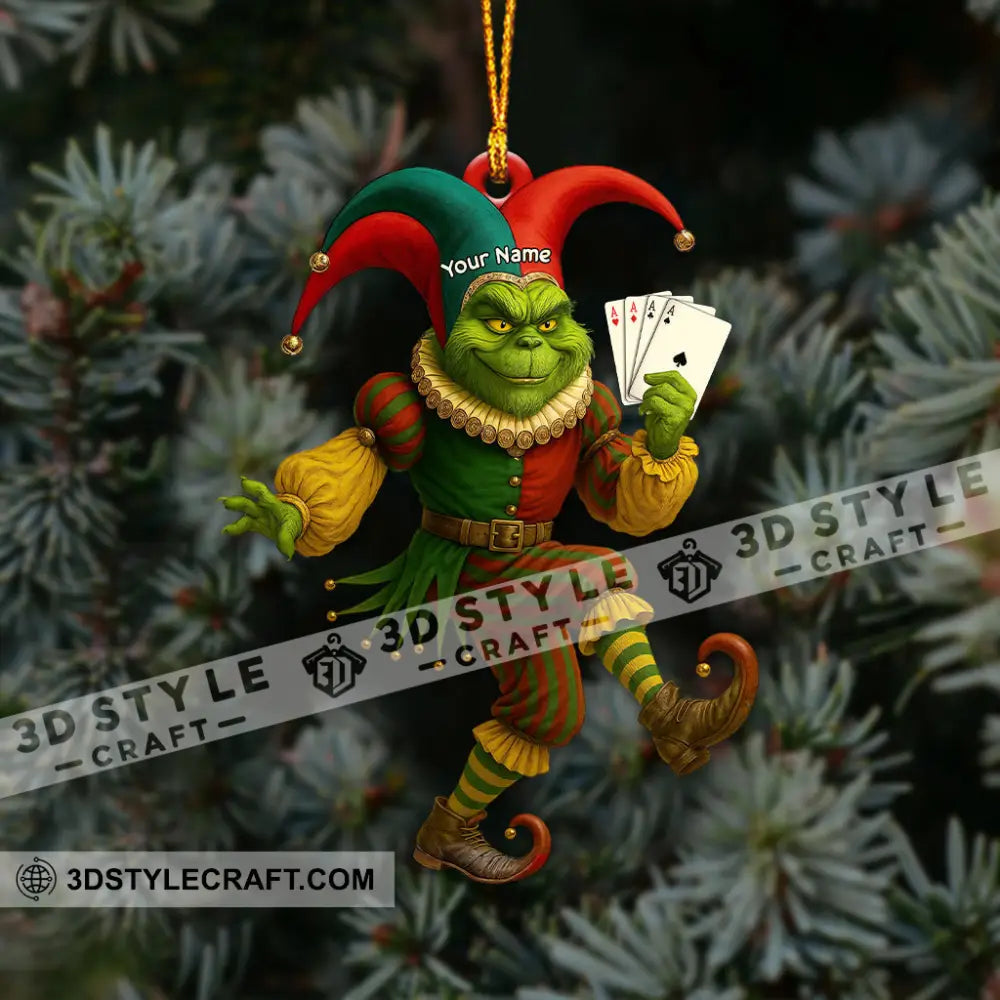 Christmas Poker Home Decor Christmas Ornament Personalized Ornament Ornament