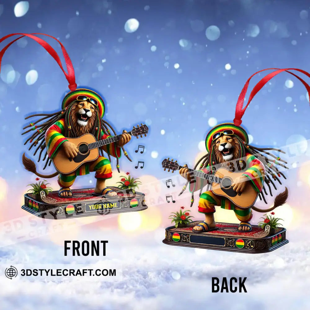 Christmas Reggae Music Lion Home Decor Ornament Personalized