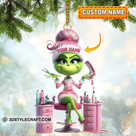 Christmas Slay Lady ELF Home Decor Christmas Ornament Personalized Ornament 3.54’’ / 1 Ornament Ornament