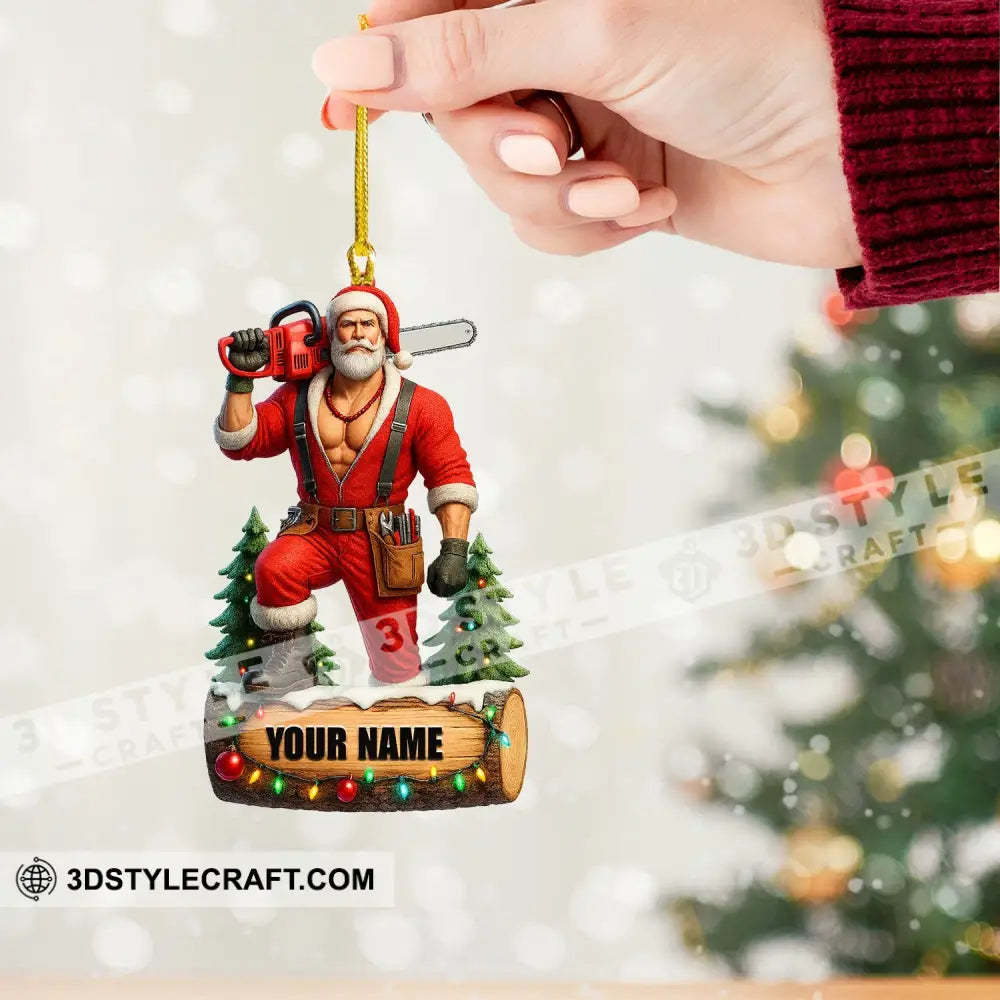 Christmas Woodworker Santa Home Decor Christmas Ornament Personalized Ornament Ornament