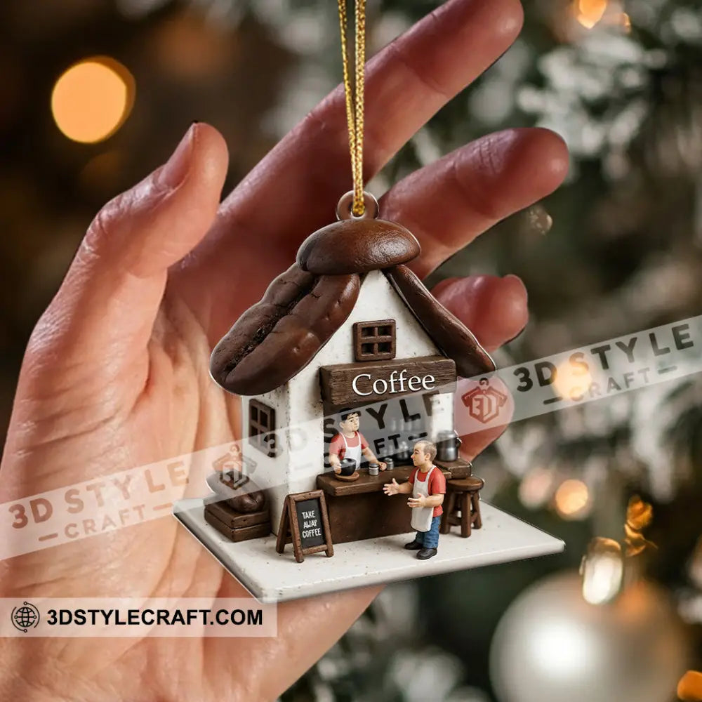 Coffee Lover Coffee Shop Home Decor Christmas Ornament Personalized Ornament Ornament