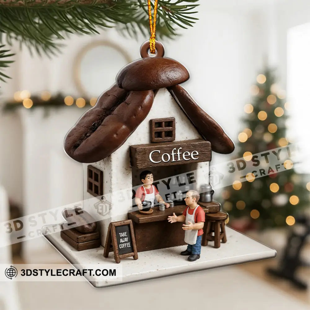 Coffee Lover Coffee Shop Home Decor Christmas Ornament Personalized Ornament Ornament