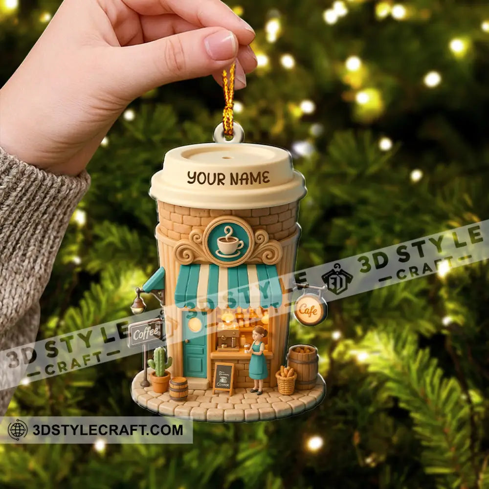 Coffee Lover Coffee Shop Home Decor Christmas Ornament Personalized Ornament Ornament