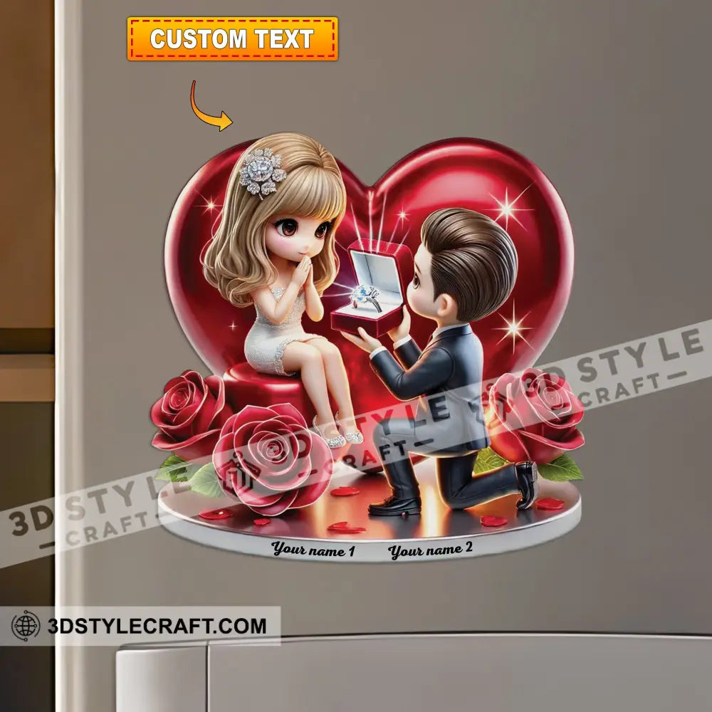 Couple Fridge Magnet - Personalized 3.54’’ / 1 Piece