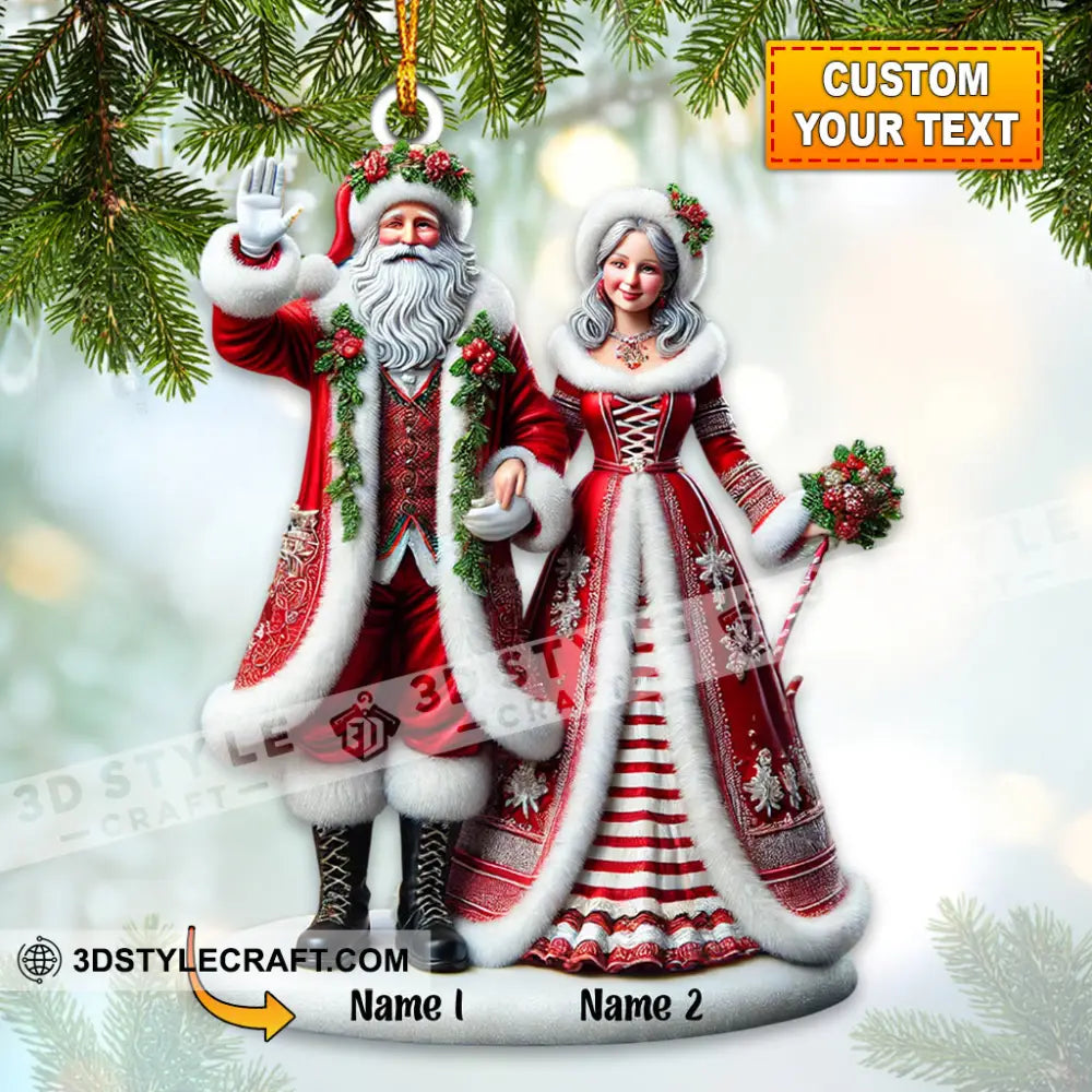 Couple Home Decor Christmas Ornament Personalized 3.54’’ / 1