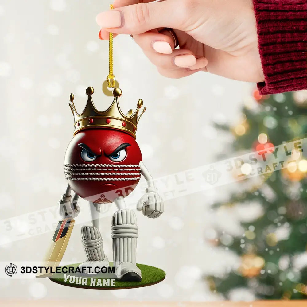 Cricket Ball Home Decor Christmas Ornament Personalized Ornament Ornament