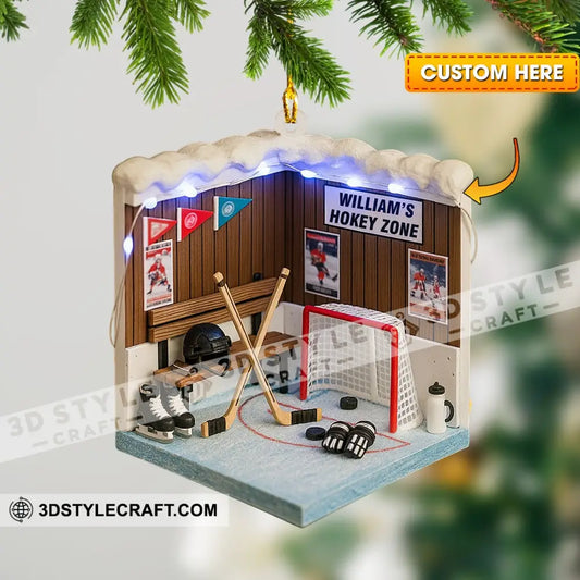 Cricket Player Corner Home Decor Christmas Ornament Personalized Ornament 3.54’’ / 1 Ornament Ornament