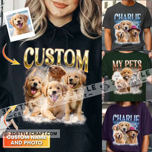 Custom Background And Name Pet Lover Shirt - Personalized T-Shirt Apparel