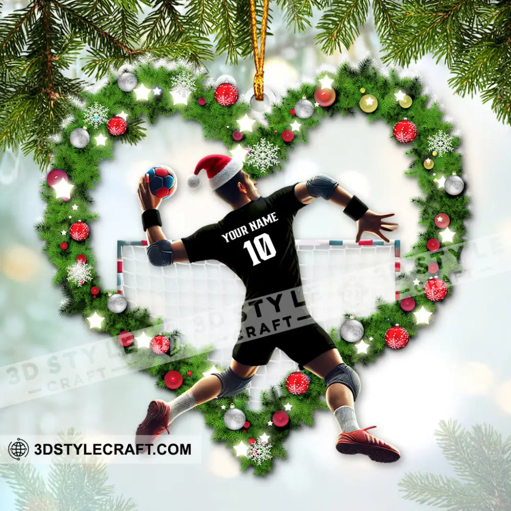 Custom Name And Number Handball Ornament Christmas Gift For Lover