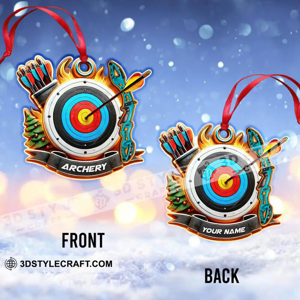 Custom Name Archery Ornament Christmas Gift For Lover