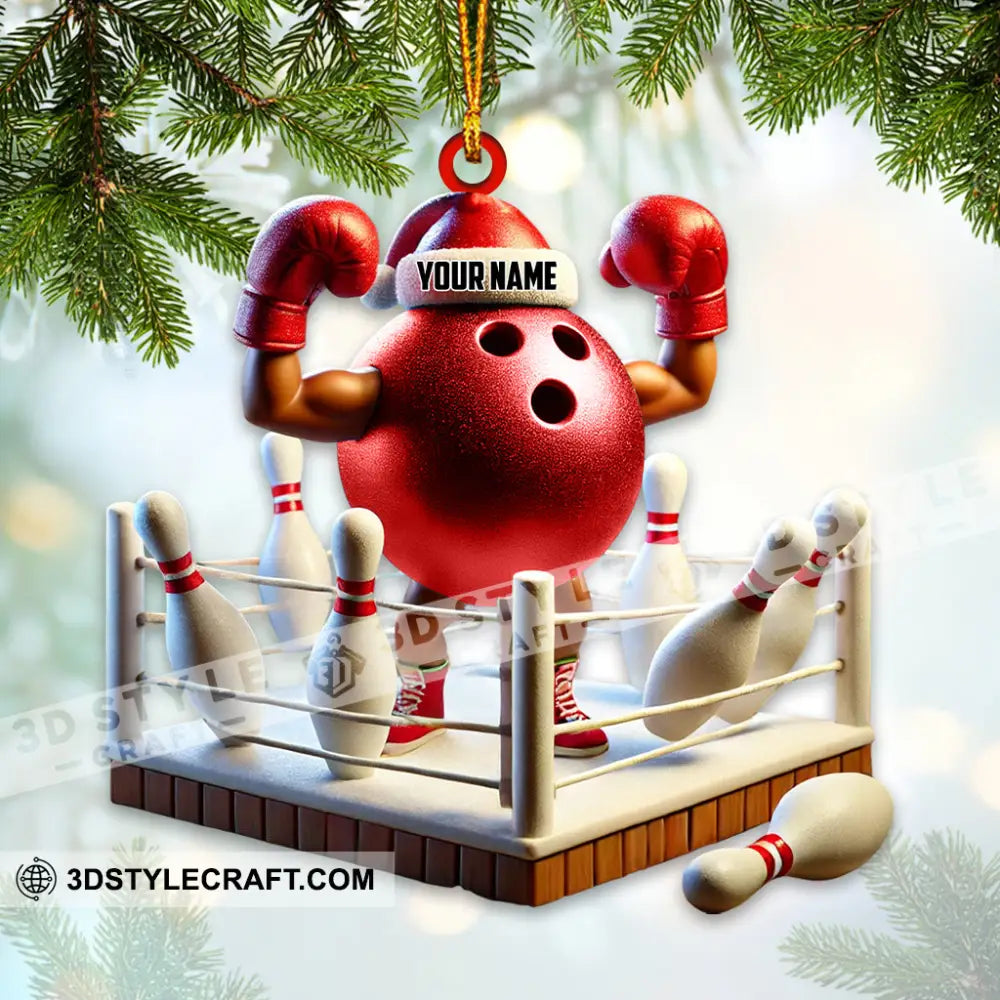 Custom Name Bowling Ornament Christmas Gift Decoration