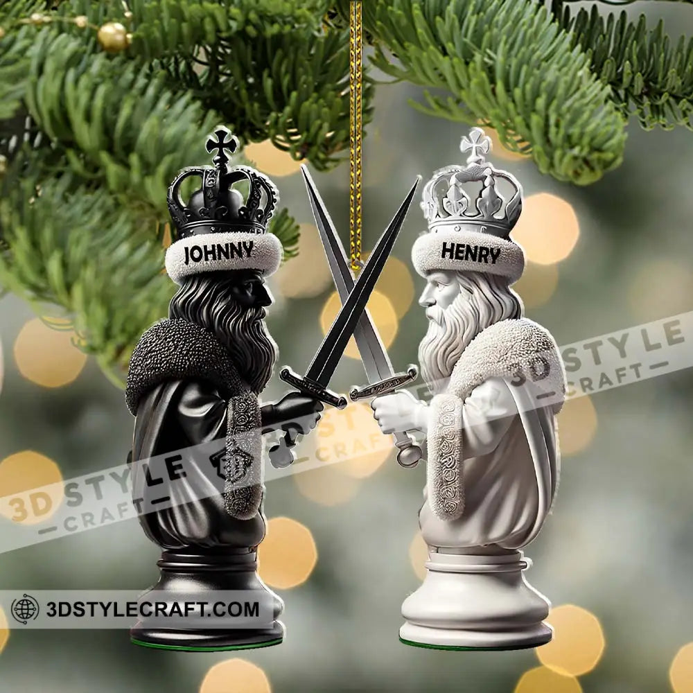 Custom Name Chess Ornament Lover Christmas Gift