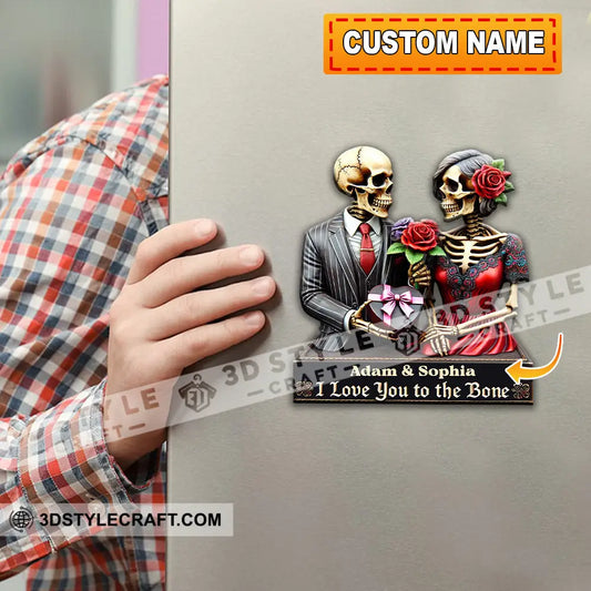 Custom Name Couple Fridge Magnet Gift For Lover