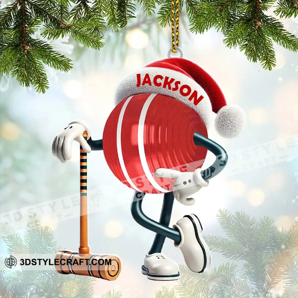 Custom Name Croquet Ornament Christmas Gift 3.54’’ / 1