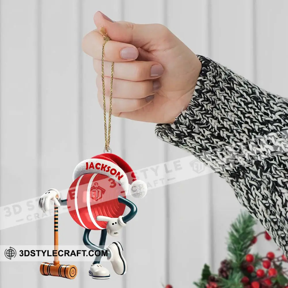 Custom Name Croquet Ornament Christmas Gift